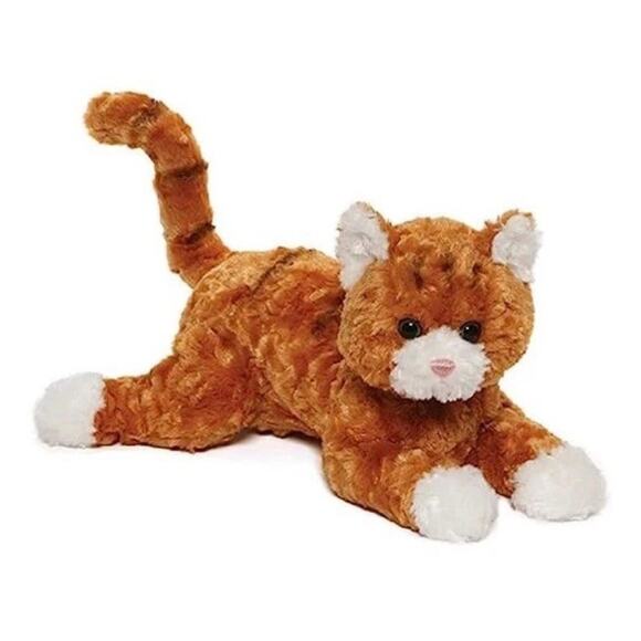 GUND Tabby Plush Stuffed Cat Orange/White Striped Blue Eyes Sienna Kitten Vtg - Picture 2 of 11